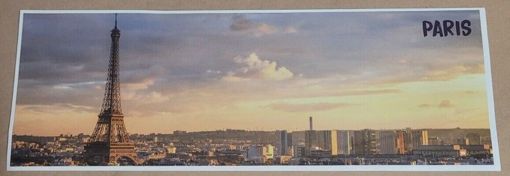 Panoramic Puzzle Paris Eiffel Tower Skyline City 500+ pieces 29.5X10